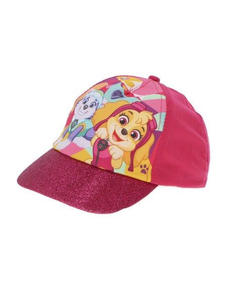 DISNEY Παιδικό Καπέλο για κορίτσια Paw Patrol Glitter #0126 Φουξ