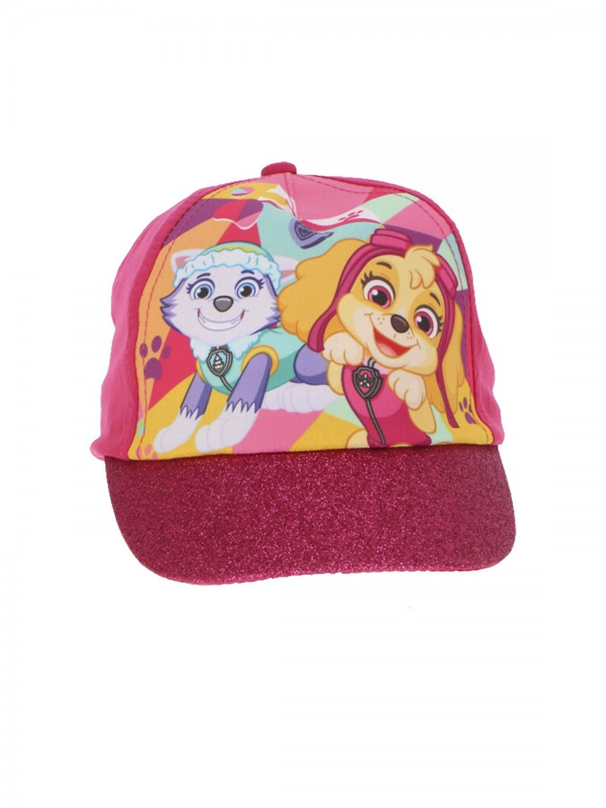 DISNEY Παιδικό Καπέλο για κορίτσια Paw Patrol Glitter #0126 Φουξ