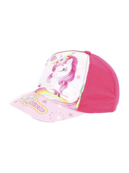 DISNEY Παιδικό Καπέλο για κορίτσια Unicorn #0113 Ροζ/ Φουξ