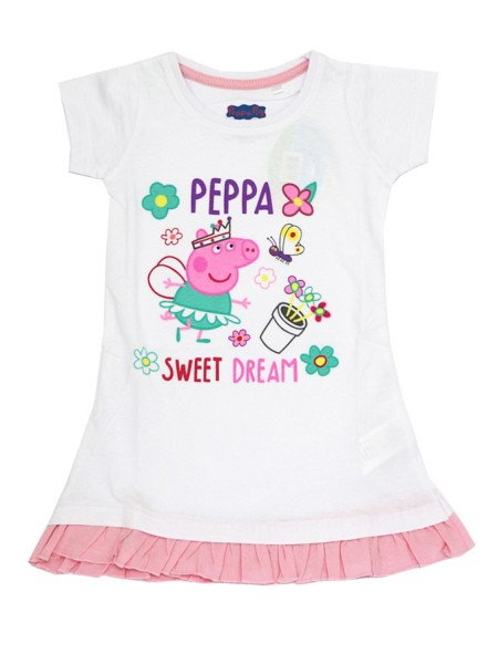 DISNEY Παιδικό Νυχτικό Καλοκαιρινό για κορίτσι 2-6 ετών Peppa Pig #4834 Λευκό
