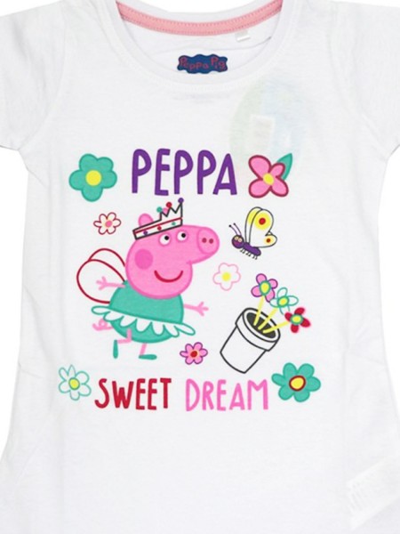 DISNEY Παιδικό Νυχτικό Καλοκαιρινό για κορίτσι 2-6 ετών Peppa Pig #4834 Λευκό DISNEY Παιδικό Νυχτικό Καλοκαιρινό για κορίτσι 2-6 ετών Peppa Pig #4834 Λευκό