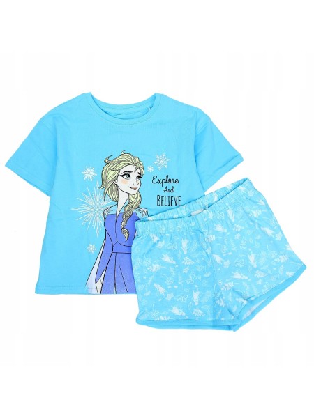 DISNEY Παιδική Πιτζάμα Καλοκαιρινή για κορίτσι 2-8 ετών Frozen #04313 Γαλάζιο DISNEY Παιδική Πιτζάμα Καλοκαιρινή για κορίτσι 2-8 ετών Frozen #04313 Γαλάζιο