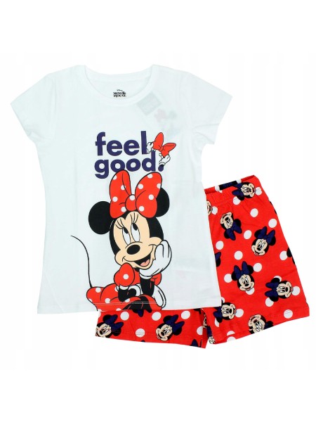 DISNEY Παιδική Πιτζάμα Καλοκαιρινή για κορίτσι 4-9 ετών Minnie Mouse #17276 Λευκό DISNEY Παιδική Πιτζάμα Καλοκαιρινή για κορίτσι 4-9 ετών Minnie Mouse #17276 Λευκό