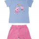 Disney Παιδική Πυτζάμα Καλοκαιρινή για κορίτσι 4-6 ετών Peppa Pig #0130042 Γαλάζιο