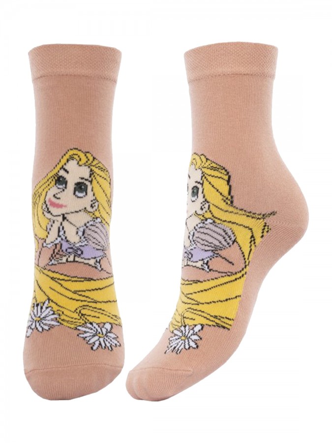 DISNEY Kάλτσες μακριές για κορίτσι σετ 3 ζεύγη Princess #PR19036 multi