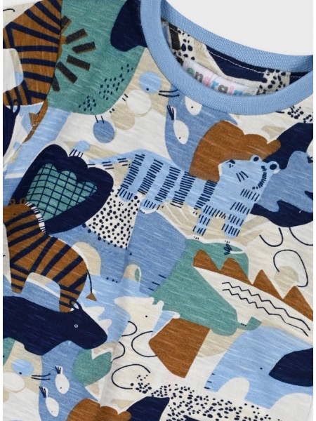 ENERGIERS Βρεφικό Σετ Κοντομάνικο Με Βερμούδα για αγόρια 3-18 μηνών #11-225470-0 ΣΟΚΟΛΑΤΙ