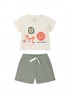 ENERGIERS Βρεφικό Σετ Κοντομάνικο Με Βερμούδα για αγόρια 3-18 μηνών #11-225489-0 ΧΑΚΙ
