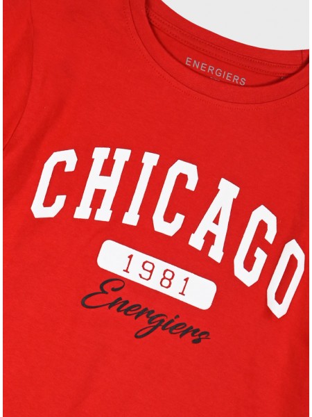 ENERGIERS Εφηβικό Σετ Κοντομάνικο Με Βερμούδα για αγόρια 6-16 ετών #13-225012-0 ΚΟΚΚΙΝΟ