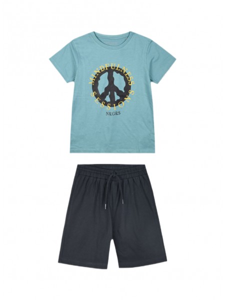 ENERGIERS Εφηβικό Σετ Κοντομάνικο Με Βερμούδα για αγόρια 6-16 ετών #13-225015-0 ΠΡΑΣΙΝΟ