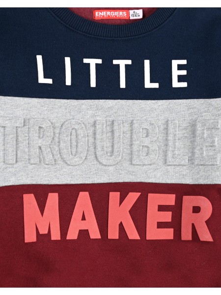ENERGIERS Παιδική Φόρμα για Αγόρι 1-5 ετών "Little Trouble Maker" - 12-123172-0 Μπορντό/ Μαρέν