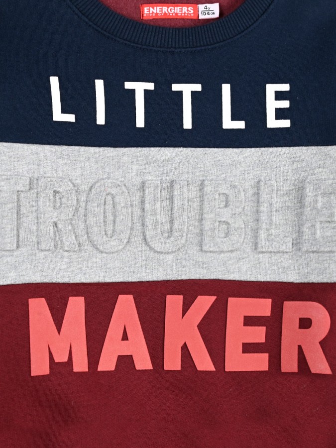 ENERGIERS Παιδική Φόρμα για Αγόρι 1-5 ετών "Little Trouble Maker" - 12-123172-0 Μπορντό/ Μαρέν