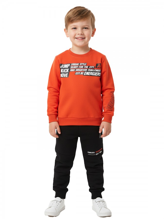 ENERGIERS Παιδική Φόρμα για Αγόρι 1-5 ετών "Urban Style" - 12-123181-0 Πορτοκαλί/ Μαύρο ENERGIERS Παιδική Φόρμα για Αγόρι 1-5 ετών "Urban Style" - 12-123181-0 Πορτοκαλί/ Μαύρο