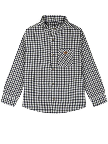 ENERGIERS Καρώ πουκάμισο με μάο γιακά για αγόρι 1-5 ετών | ΚΑΡΡΩ