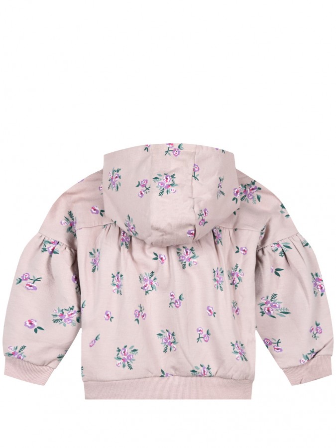 ENERGIERS Παιδική Μπλούζα φούτερ φλοράλ με κουκούλα για Κορίτσι 1-6 ετών - 15-123307-5 Ροζ