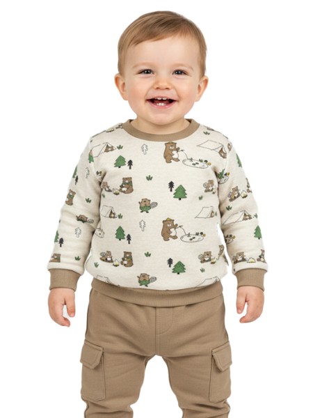 ENERGIERS Βρεφική Φόρμα φούτερ για Αγόρι 0-24 μηνών #11-125455-0 Μπεζ