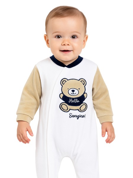 ENERGIERS Βρεφικό βελουτέ φορμάκι για αγόρι (0 - 15 μηνών) | 11-125462-9 ΕΚΡΟΥ