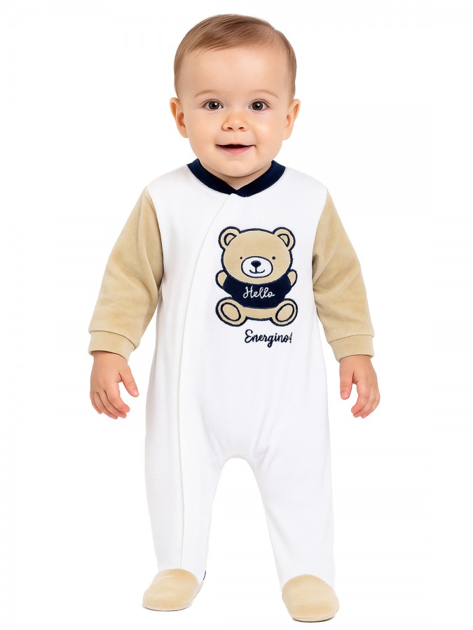 ENERGIERS Βρεφικό βελουτέ φορμάκι για αγόρι (0 - 15 μηνών) | 11-125462-9 ΕΚΡΟΥ