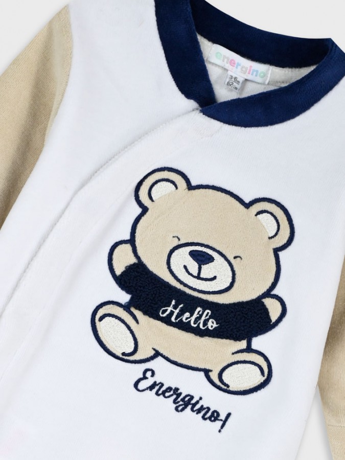 ENERGIERS Βρεφικό βελουτέ φορμάκι για αγόρι (0 - 15 μηνών) | 11-125462-9 ΕΚΡΟΥ