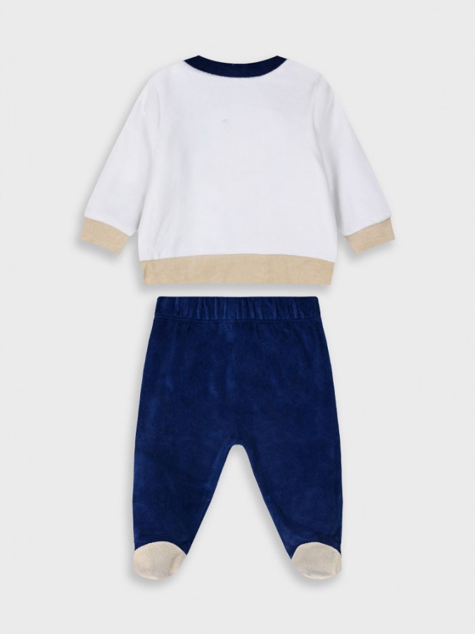 ENERGIERS Βρεφική Φόρμα βελουτέ για Αγόρι 0-18 μηνών #11-125467-0 Λευκό ENERGIERS Βρεφική Φόρμα βελουτέ για Αγόρι 0-18 μηνών #11-125467-0 Λευκό