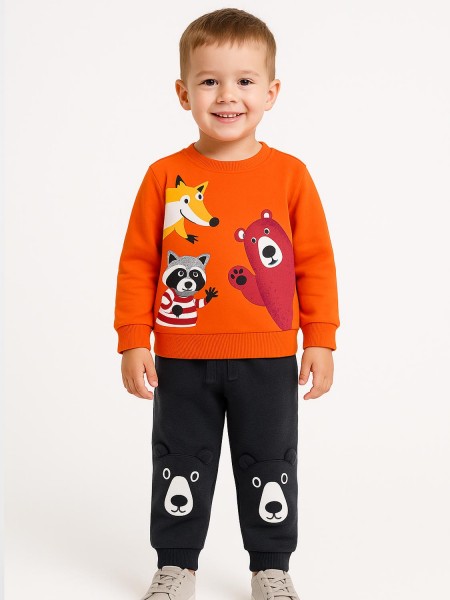 ENERGIERS Παιδική Φόρμα για Αγόρι 1-6 ετών "Forest Friends" - 12-125171-0 Πορτοκαλί/ Ανθρακί ENERGIERS Παιδική Φόρμα για Αγόρι 1-6 ετών "Forest Friends" - 12-125171-0 Πορτοκαλί/ Ανθρακί