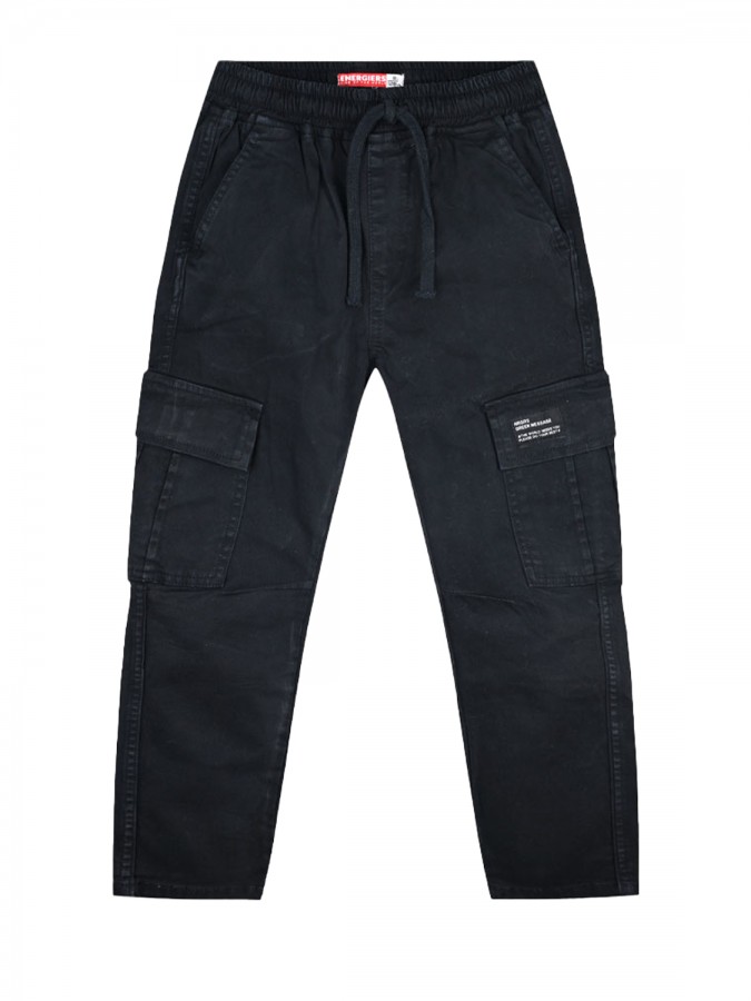 ENERGIERS Παντελόνι cargo για αγόρι 6-16 ετών |13-125009-2 ΜΑΥΡΟ