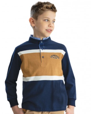 ENERGIERS Πικέ μακρυμάνικη μπλούζα για αγόρι 6-16 ετών | 13-125017-5 ΜΑΡΕΝ