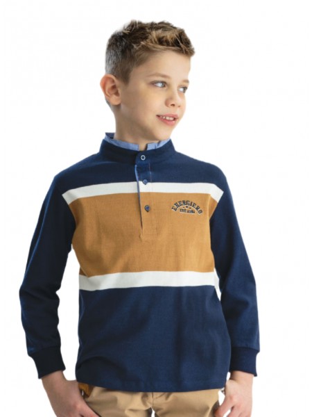 ENERGIERS Πικέ μακρυμάνικη μπλούζα για αγόρι 6-16 ετών | 13-125017-5 ΜΑΡΕΝ