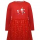 ENERGIERS Μακό χριστουγεννιάτικο φόρεμα με ασορτί κορδέλα για κορίτσι 1-6 ετών| 15-122380-7 ΚΟΚΚΙΝΟ