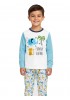 ENERGIERS Παιδική Πυτζάμα Χειμωνιάτικη για αγόρι 1-6 ετών #32-125102-9 Λευκό/ Γαλάζιο