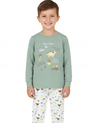 ENERGIERS Παιδική Πυτζάμα Χειμωνιάτικη για αγόρι 1-6 ετών #32-125103-9 Πράσινο