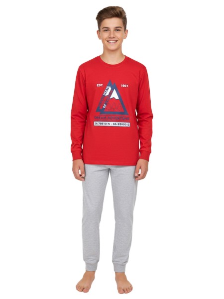 ENERGIERS Παιδική Πυτζάμα Χειμωνιάτικη για αγόρι 6-16 ετών #33-125002-9 Κόκκινο ENERGIERS Παιδική Πυτζάμα Χειμωνιάτικη για αγόρι 6-16 ετών #33-125002-9 Κόκκινο