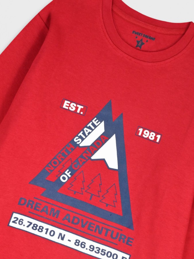 ENERGIERS Παιδική Πυτζάμα Χειμωνιάτικη για αγόρι 6-16 ετών #33-125002-9 Κόκκινο