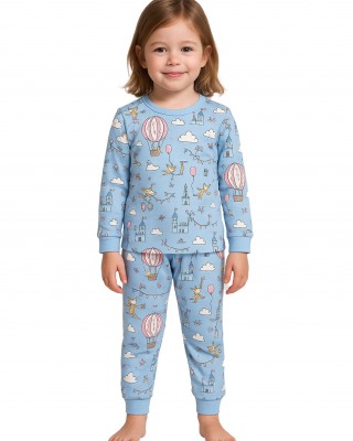 ENERGIERS Παιδική Πιτζάμα για Κορίτσι 1-6 ετών #35-125300-9 Γαλάζιο