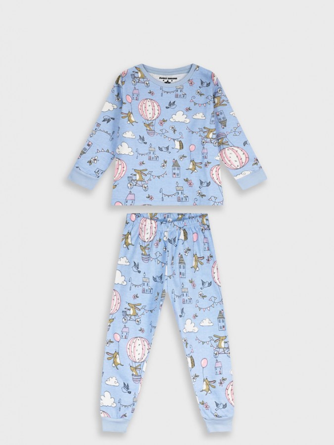 ENERGIERS Παιδική Πιτζάμα για Κορίτσι 1-6 ετών #35-125300-9 Γαλάζιο