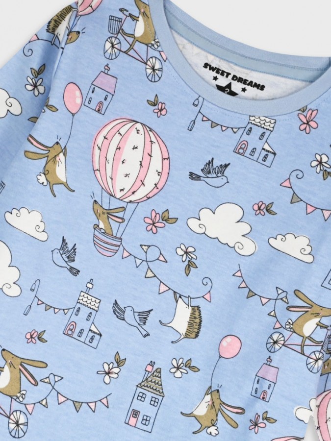 ENERGIERS Παιδική Πιτζάμα για Κορίτσι 1-6 ετών #35-125300-9 Γαλάζιο