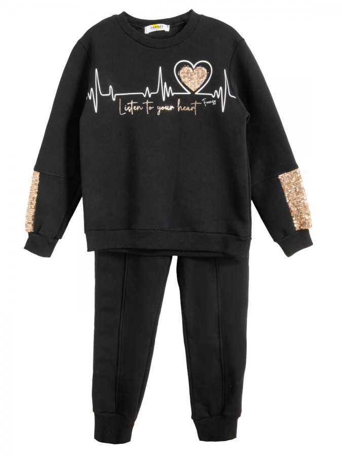 FRENZY Εφηβική Φόρμα για Κορίτσι 6-16 ετών - 6352581 Μαύρο FRENZY Εφηβική Φόρμα για Κορίτσι 6-16 ετών - 6352581 Μαύρο