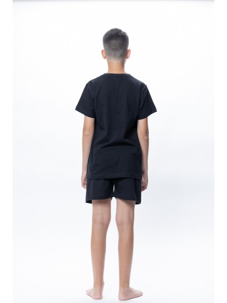 GALAXY Εφηβική Πιτζάμα Καλοκαιρινή για αγόρι 6-16 ετών #318-25 Μαύρο GALAXY Εφηβική Πιτζάμα Καλοκαιρινή για αγόρι 6-16 ετών #318-25 Μαύρο