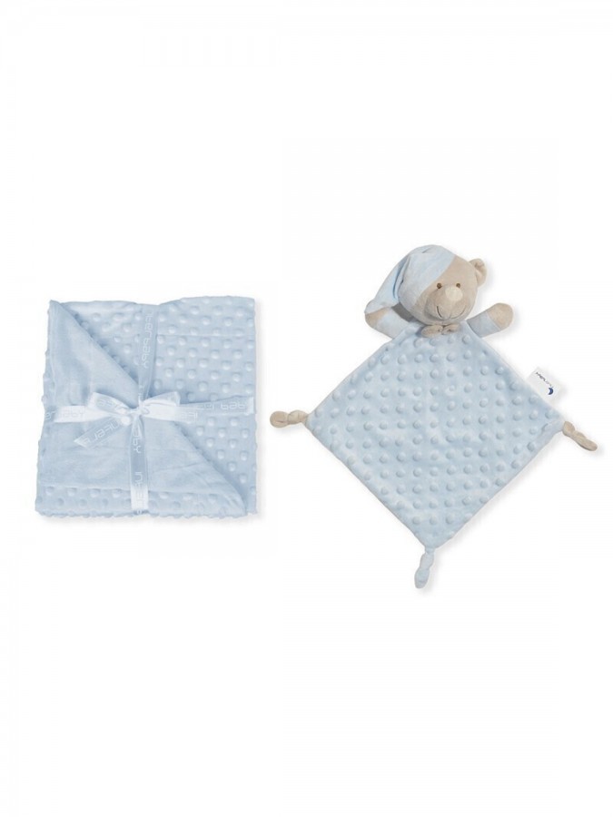 Interbaby Κουβέρτα Αγκαλιάς & Λίκνου Bear με Ζωάκι 80x110εκ. 2τμχ #PD001 Μπλε Interbaby Κουβέρτα Αγκαλιάς & Λίκνου Bear με Ζωάκι 80x110εκ. 2τμχ #PD001 Μπλε