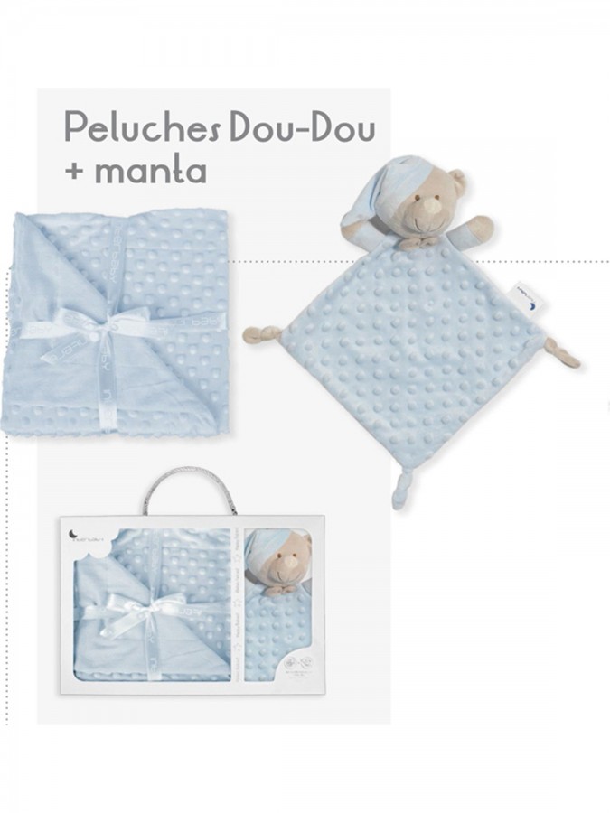 Interbaby Κουβέρτα Αγκαλιάς & Λίκνου Bear με Ζωάκι 80x110εκ. 2τμχ #PD001 Μπλε Interbaby Κουβέρτα Αγκαλιάς & Λίκνου Bear με Ζωάκι 80x110εκ. 2τμχ #PD001 Μπλε