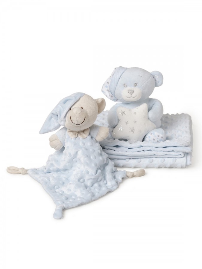 Σετ Δώρου 3 τεμαχίων “Casita” – Μπλε Κουβέρτα + Πετρούλα & Dou-Dou 3τμχ #Set25 Μπλε  Σετ Δώρου 3 τεμαχίων “Casita” – Μπλε Κουβέρτα + Πετρούλα & Dou-Dou 3τμχ #Set25 Μπλε