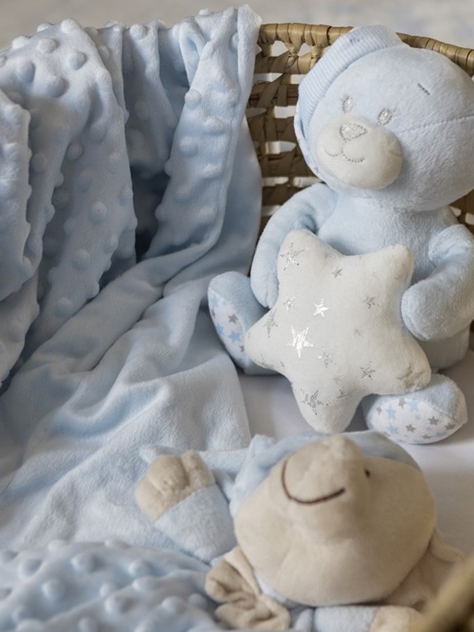 Σετ Δώρου 3 τεμαχίων “Casita” – Μπλε Κουβέρτα + Πετρούλα & Dou-Dou 3τμχ #Set25 Μπλε  Σετ Δώρου 3 τεμαχίων “Casita” – Μπλε Κουβέρτα + Πετρούλα & Dou-Dou 3τμχ #Set25 Μπλε