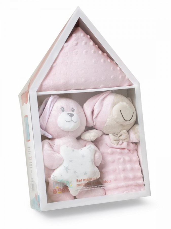 Σετ Δώρου 3 τεμαχίων “Casita” – Μπλε Κουβέρτα + Πετρούλα & Dou-Dou 3τμχ #Set25 Ροζ Σετ Δώρου 3 τεμαχίων “Casita” – Μπλε Κουβέρτα + Πετρούλα & Dou-Dou 3τμχ #Set25 Ροζ