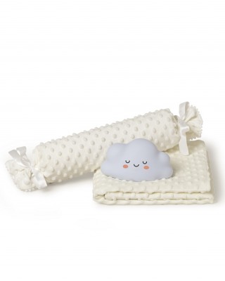 Interbaby Σετ Δώρου Νεογέννητου "Manta + Αντικύλιση + Νυχτερινό Φωτάκι" 3τμχ #Set28 Μπεζ