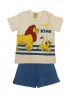 LIKE Παιδική Πυτζάμα Καλοκαιρινή για αγόρι 1-6 ετών #223-0131 Μπεζ