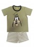 LIKE Παιδική Πυτζάμα Καλοκαιρινή για αγόρι 1-6 ετών #224-0138 Λαδί