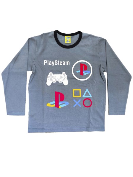 LIKE Παιδική Πυτζάμα Χειμωνιάτικη για αγόρι 12-16 ετών #124-0087 Γκρι LIKE Παιδική Πυτζάμα Χειμωνιάτικη για αγόρι 12-16 ετών #124-0087 Γκρι