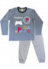 LIKE Παιδική Πυτζάμα Χειμωνιάτικη για αγόρι 12-16 ετών #124-0087 Γκρι