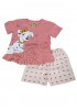 LIKE Παιδική Πυτζάμα Καλοκαιρινή για κορίτσι 1-5 ετών Σκυλάκι #222-0310 Σομόν