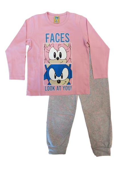LIKE Παιδική Πυτζάμα Χειμωνιάτικη για Κορίτσι 6-12 ετών Faces #122-0240 Ροζ LIKE Παιδική Πυτζάμα Χειμωνιάτικη για Κορίτσι 6-12 ετών Faces #122-0240 Ροζ