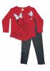 LIKE Παιδικό Σετ με Κολάν για Κορίτσι 6-12 ετών Παπί #122-0247 Kόκκινο
